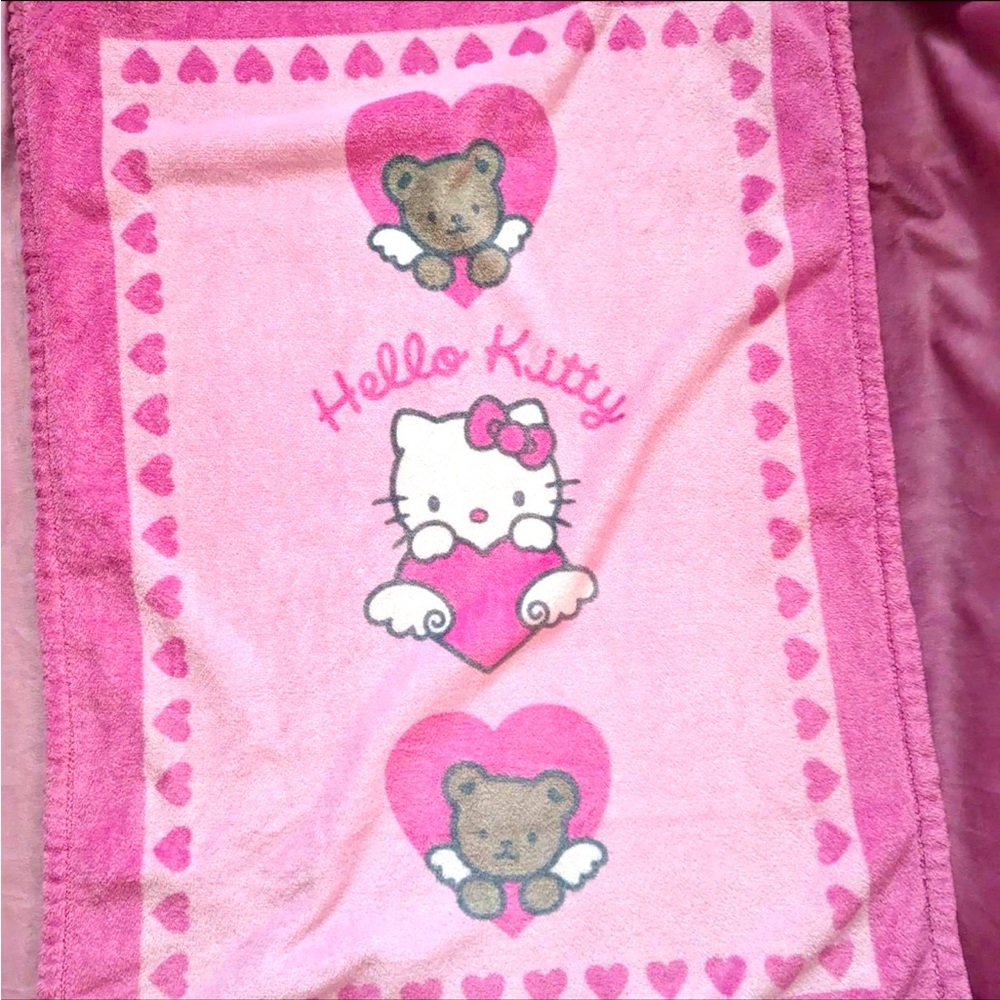 Rare vintage hello kitty Sanrio blanket